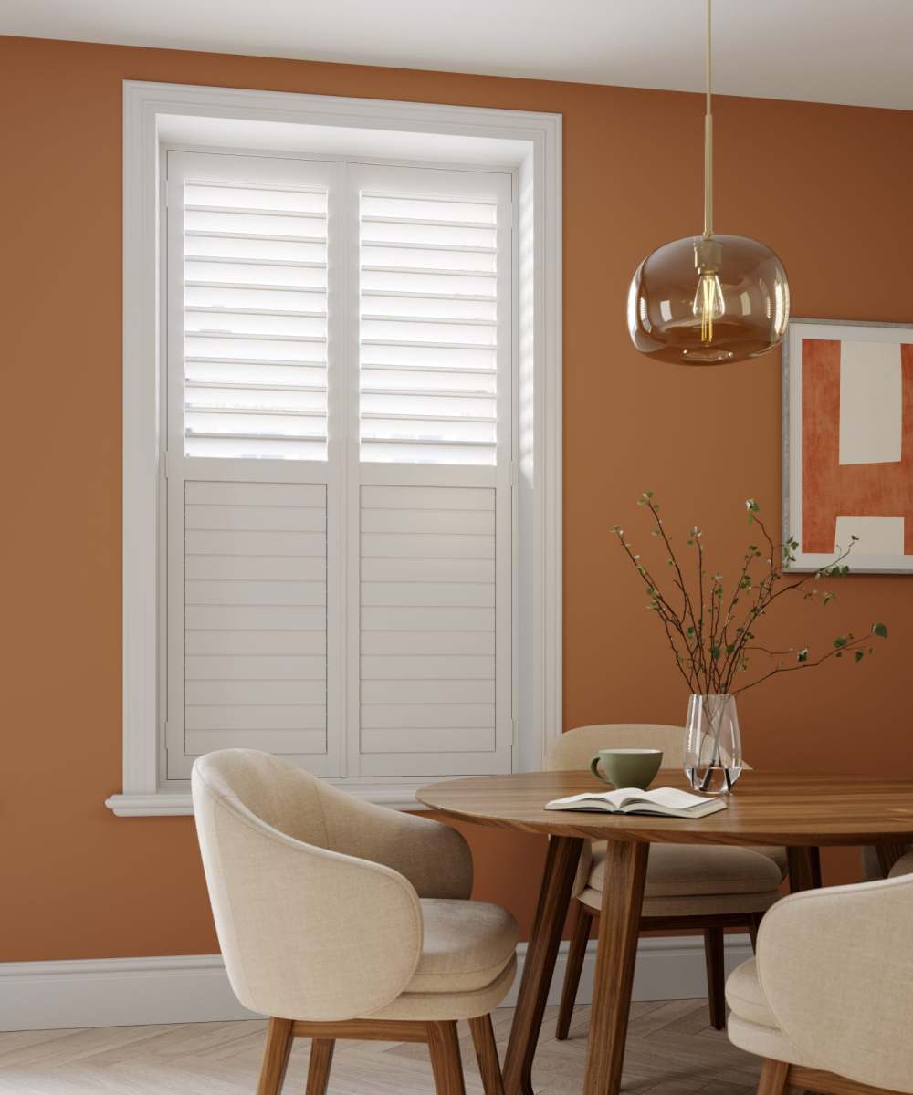 Dining Room, Full Height, Snow White, 76mm Slats, Urban